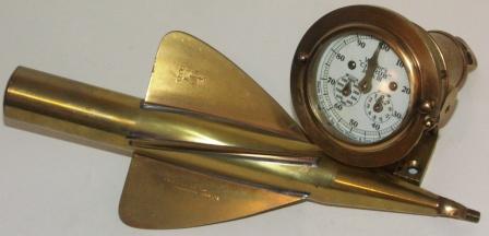 Early 20th century Cherub Mark III ship log in solid brass, made by Thos. Walker & Son Ltd., Birmingham. 