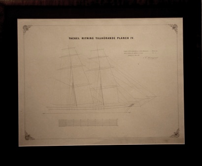 "Tackel ritning tillhörande planch IV", original drawing dated Gothenburg May 1, 1862