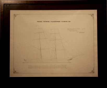 "Tackel ritning tillhörande planch VII", original drawing dated Gothenburg December 19, 1862