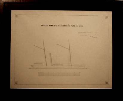 Motif: "Tackel ritning tillhörande planch XVII", original drawing dated Gothenburg May 7, 1863