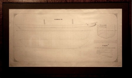 "Planch VII. Ritning till en brigg om circa 104 svåra läster", original drawing dated Gothenburg August 16, 1862