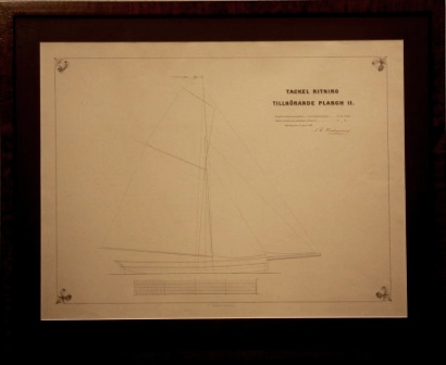 "Tackel ritning tillhörande planch II", original drawing dated Gothenburg April 24, 1862