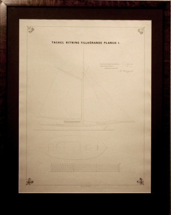 "Tackel ritning tillhörande planch I", original drawing dated Gothenburg April 17, 1862